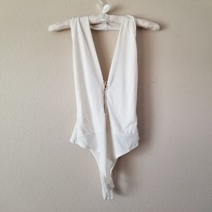 Haute Monde Backless Low Cut Bodysuit